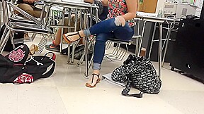 girl girl feet in class pt 2 ( Lydia )