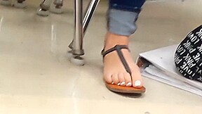 girl girl feet in class pt 2 ( Lydia )