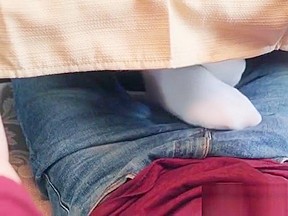 teen 18+ Karlie Brooks Blows Visitor Under The Table