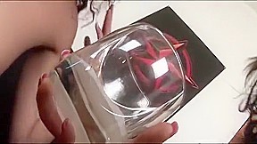two gorgeous models swap spit